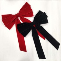 Lazo de terciopelo sólido de lujo al por mayor de fábrica para decoración de Halloween, bodas, árboles de Navidad, escaleras, coronas y chimeneas, prefabricado