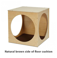 Étagère à livres en bois Montessori pour l'école maternelle, espace de lecture carré avec sièges pour la garderie, la maternelle, la bibliothèque, la salle de bain, la chambre