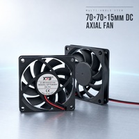 Hochleistungs-Elektrischer Kanal-Axiallüfter PBT/PPS 70x70x15mm 5V/12V/24V Kunststoffblätter 3000-5000 U/min Maschinenkühlung