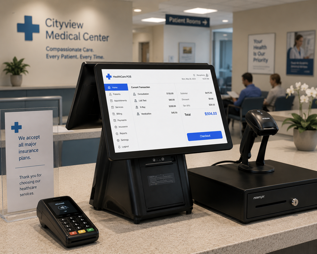 RUINAI RN-E6 Touch POS Systems with Printers Scanners NFC Cameras 15.6" Display Wi-Fi 6 Windows/Android
