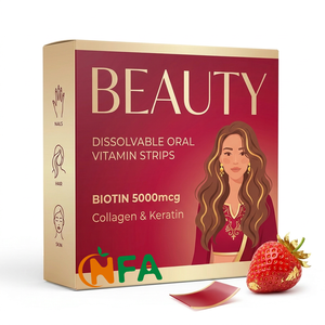 แผ่นวิตามินละลายน้ำเพื่อความงาม ไบโอติน 5000mcg คอลลาเจน เคราติน สำหรับผม ผิวหนัง เล็บ - Product Image 1