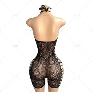 Элитное цельное нижнее белье в сеточку кукла Боди Чулки экзотическая танцевальная одежда Стриптизерши - Product Image 5