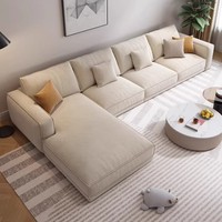 Juego de Sofás Reclinables de Tela de Algodón y Lino Italiano, Sofá Cama Modular Moderno Relleno de Espuma con Patas de Madera para Sala de Estar u Hotel