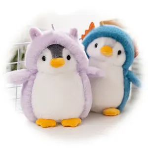 ODM OEM personalizado Penguin Plush Toy Transforma em Boneca De Unicórnio Boneco De Neve