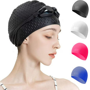 Bonnet de bain en silicone souple et imperméable pour adultes, protection des oreilles et des cheveux longs, pour le <span class=keywords><strong>surf</strong></span>, pour le sport aquatique. - Product Image 3