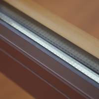 Venta al por mayor de estilo americano de doble acristalamiento de aluminio revestido de madera ventana abatible con precio de fábrica