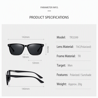 Nuevas Gafas de Sol Polarizadas Vintage Ce Uv400 TR90 2026, Gafas de Sol Cuadradas con Logotipo Personalizado para Hombre