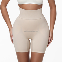 Culottes gainantes taille haute sans couture avec coussinets en coton amovibles, rembourrage invisible, effet ventre plat et lifting des fesses, short de mise en forme