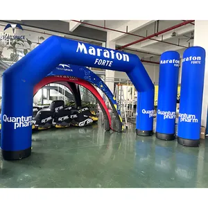 Hot sale custom made inflatable advertising arch sports events start line marathon race arch triathlon sport events arch