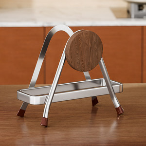 Support de rangement pour planches à découper et couvercles de casseroles en acier inoxydable pour comptoir de cuisine - Product Image 2