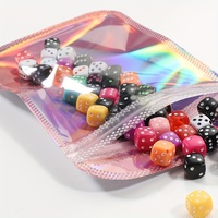 Pochette en plastique personnalisée à trois joints laser latéraux pour bijoux Petit emballage de bijoux Sac en plastique avec impression de logo