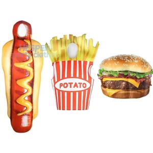 Disfraz Divertido de HP para Fiestas, Mono de Halloween, Disfraz de Comida Rápida de Hamburguesa, Papas Fritas y Hot Dog - Product Image 1