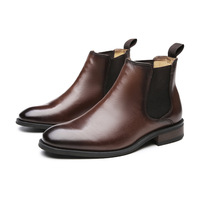 Nouveautés : Bottines Chelsea montantes pour homme en cuir de vachette, faites à la main, confortables et élégantes