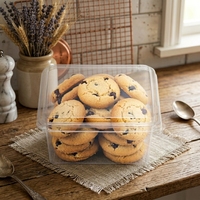 Boîte à bonbons personnalisée en PET, conteneur en plastique transparent recyclable pour bonbons, noix, biscuits, emballage alimentaire