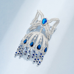 Broche de Lujo de Plata S925 con Borla y Lazo, Diseño de Linterna, para Vestido, Joyería de la Feria de París, Corsage para Dama, Broches de Joyería - Product Image 2