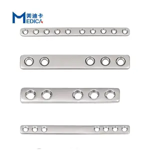 Veterinary Orthopedic Fracture Surgery Bone Stainless Steel Implant 2.0mm Straight Round Hole Plate-II For Animal Hospital