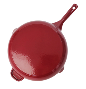 Sartén de Hierro Fundido Esmaltado, Sartén de Cocina Negra Mate de Alta Resistencia con Mango Largo Resistente al Calor, Compatible con Inducción - Product Image 3