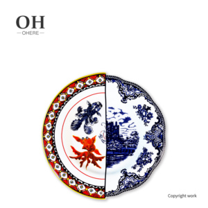Luxury Bone China Dinner Plate Set Irregular Dinnerware Creative Country Dinner Set <strong>Decorative</strong> Plate Dishes for Event&amp;<strong>Catering</strong> - Product Image 3