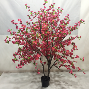 Árbol Bonsái Artificial de Tela con Flores de Cerezo Japonesas Rosadas para Decoración - Product Image 3