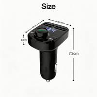 Chargeur de voiture double USB X8 de haute qualité 3.1A avec transmetteur FM Bluetooth 5.0 et appels mains libres, adaptateur de charge rapide PD pour téléphone de voiture