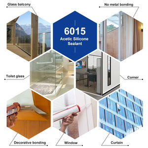 Snelhardende siliconenkit met 550 procent rek, lage VOC, azijnzuur, voor het afdichten van ramen, aquaria, houtbewerking en constructie. - Product Image 3