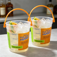 Ember Minuman Cruzan 32oz, Ember Tiki Buah Tropis, Ember Koktail Rum, Ember Rum untuk Pesta, Ember Minuman Plastik Custom