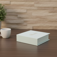Caja de Regalo de Cartón Magnética de Lujo Personalizada con Materiales Reciclados para Hombre - Empaque de Cartón Rígido para Relojes, Cinturones y Corbatas, Moderno