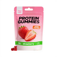 Gommes protéinées au whey, faibles en calories, 17 g de protéines par paquet, saveur fruitée, collation de récupération après l'entraînement pour adultes