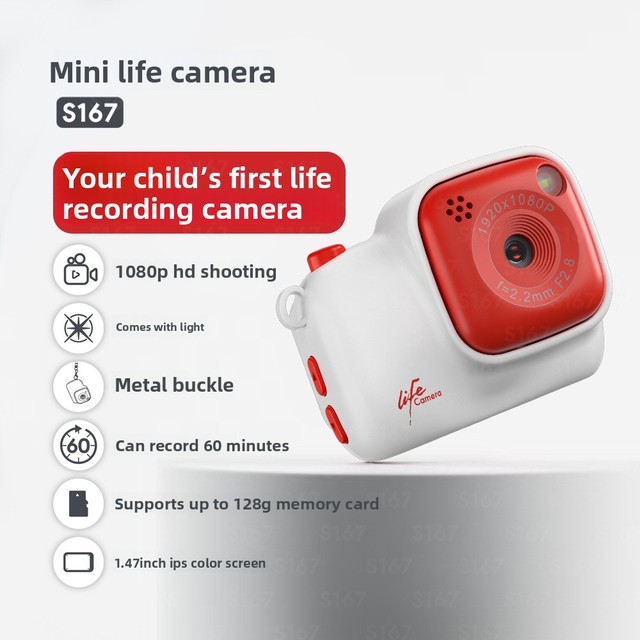 High Definition Neck-mounted Recorder Anti Shake Cartoon Design Plastic Mini Camera