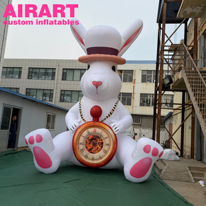 Lapin blanc gonflable géant avec montre à gousset, <span class=keywords><strong>personnage</strong></span> d'<span class=keywords><strong>Alice</strong></span> <span class=keywords><strong>au</strong></span> <span class=keywords><strong>pays</strong></span> <span class=keywords><strong>des</strong></span> <span class=keywords><strong>merveilles</strong></span> pour événement - Product Image 1