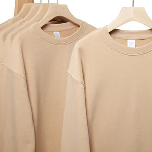 เสื้อกันหนาวผ้าฝ้ายปรับแต่งได้สำหรับผู้ชาย, เสื้อกันหนาวผ้าฝ้าย100% คอเทอร์รี่ปล่อยไหล่คอลูกเรือเป็นมิตรต่อสิ่งแวดล้อมสำหรับฤดูใบไม้ร่วง400GSM - Product Image 3