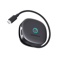 Station d'accueil magnétique 7-en-1 personnalisée avec prise Type-C, prise en charge USB 3.0, lecteur de carte SD, extension USB, transfert de données en un clic