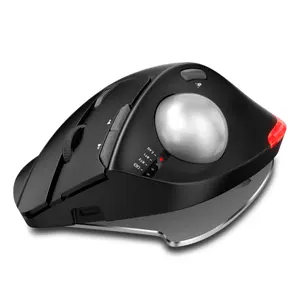 New F33 Adjustable Angle 2.4G BT 4800DPI Programable Rechargeable RGB Optical Low Latency Wireless Ergonomic 3D Trackball Mouse