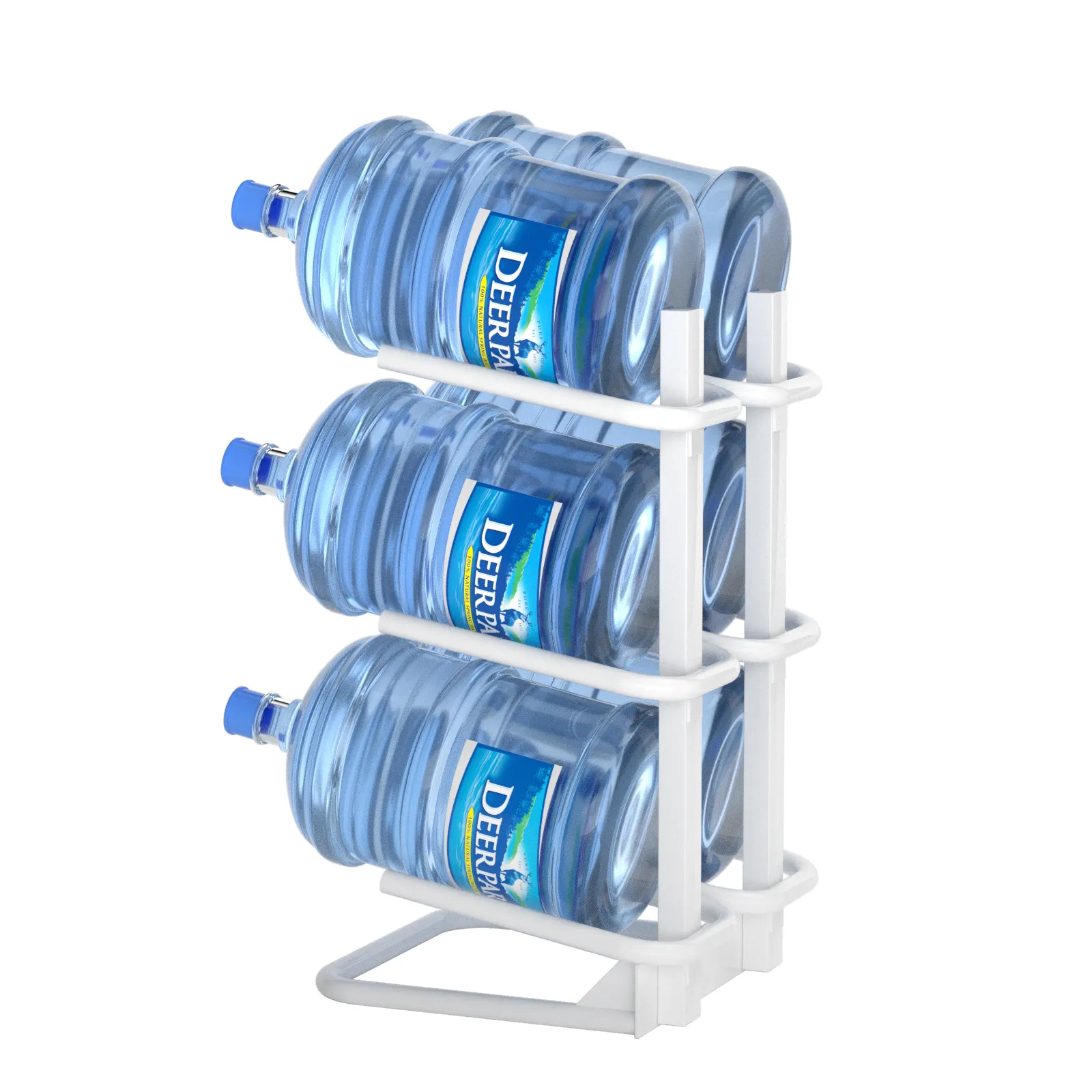 Porte-bouteilles en métal empilable sur pied, 3 niveaux, 5 gallons, support de rangement pour distributeur d'eau, organisateur