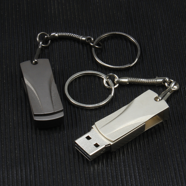 Metal Swivel USB Flash Drive 4GB 8GB Pendrive 32gb Cle Usb Memory Stick 128 Gb Waterproof Pen Drive 16GB U Disk on Key