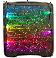 Kit de plafond étoilé LED dynamique à fibres optiques de 0,5 mm, effet étoiles filantes et arc-en-ciel