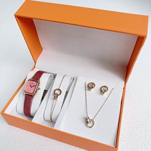 Set de Reloj de Pulsera Vintage para Dama de Proveedor con Maquinaria de Cuarzo Japonés y Correa de Cuero, Caja de Acero Inoxidable, Ideal para Regalo - Product Image 2