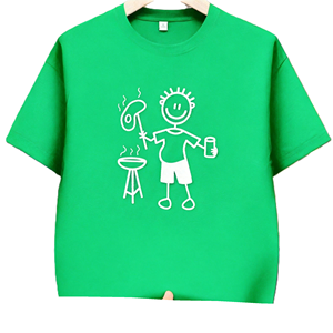 Divertente maglietta con stampa di un cuoco di barbecue, ideale per feste a tema barbecue, con umorismo grafico, perfetta per picnic estivi. - Product Image 5