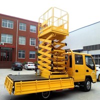 Plateforme élévatrice mobile à ciseaux hydraulique autopropulsée 6m-14m avec batterie au plomb, disponible en hauteur de 10m, 12m, 14m