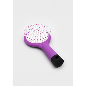 Acconciatura compatta pieghevole spazzola rotonda a specchio con manico in ABS di bambù e setole di plastica stile salone uso Logo personalizzato - Product Image 1