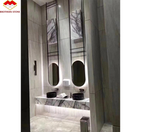 Marbre blanc lilas de Turquie poli brillant, grandes dalles modernes avec veines noires viola, importé de Turquie, pour panneau mural de salle de bain et meuble-lavabo