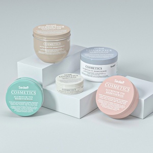 Envase Redondo de Metal para Crema, Lata de Aluminio Personalizada para Cosméticos con Tapas - Product Image 1