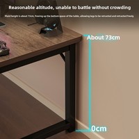 Mobilier de bureau à domicile Bureau d'ordinateur avec étagères Bureau simple avec étagère à 4 niveaux Bureau de travail durable pour le bureau