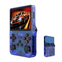 Konsol Game Genggam Retro R36S Sistem Linux Layar 3,5 inci 64GB Konsol Video Game Saku Portabel