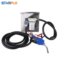 STARFLO 12V DC 30LPM Kamyon Transfer Pompası Kiti Ibc Dağıtıcı Nozullu Akış Ölçerli Def Sıvı Su Pompası