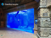 Grand aquarium carré en acrylique personnalisé Oceanarium de luxe moderne au design emballé dans une boîte