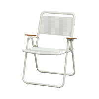 Chaise pliante pour l'extérieur Chaise en rotin Oxford portable avec cadre en métal Imperméable à l'eau pour le camping et les loisirs Mobilier d'extérieur