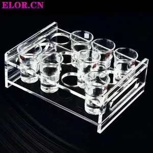 Customized Transparent Glass Acrylic Wine Glass 6-hole Single-layer Detachable White Wine Glass Display