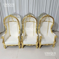 Cage à oiseaux romantique trône chaises Double places or rose pour mariage mariée marié fêtes d'anniversaire hôtel chambre salon
