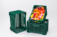 Bacs de rangement empilables en plastique écologique et durable Tourtop Mesh pour la logistique et la transformation alimentaire